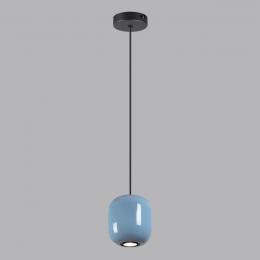 Odeon light 5053/1B PENDANT ODL24 311 черный/голубой/металл Подвес GU10 LED 4W OVALI  - 4 купить